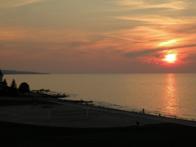 Northern Michigan honeymoon beach.